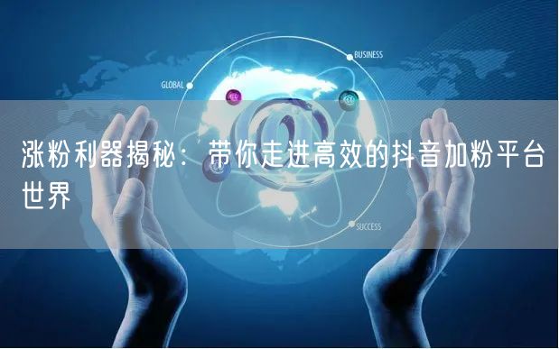 涨粉利器揭秘：带你走进高效的抖音加粉平台世界