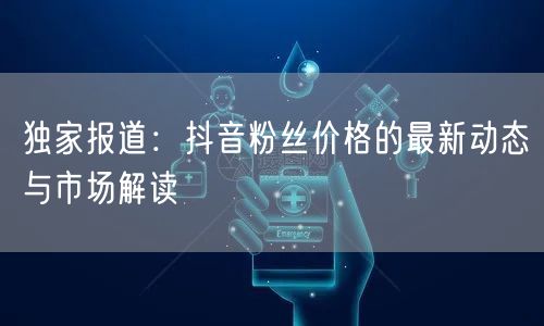 独家报道:抖音粉丝价格的最新动态与市场解读