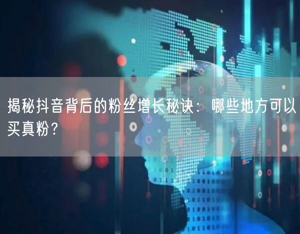 揭秘抖音背后的粉丝增长秘诀:哪些地方可以买真粉?