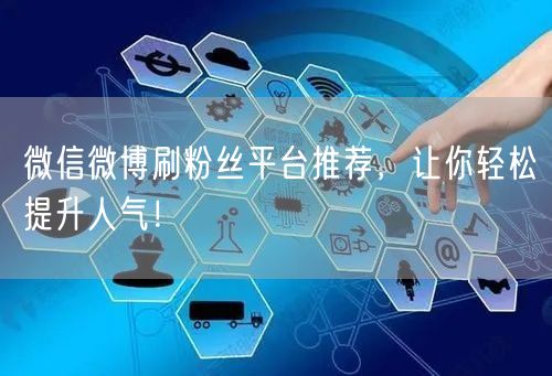 微信微博刷粉丝平台推荐,让你轻松提升人气!