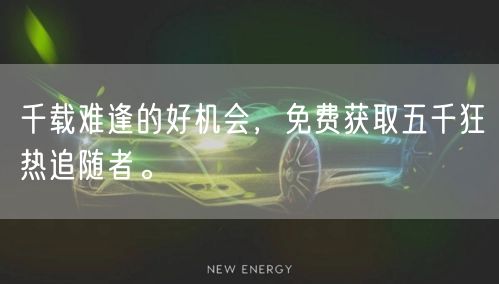 千载难逢的好机会,免费获取五千狂热追随者。