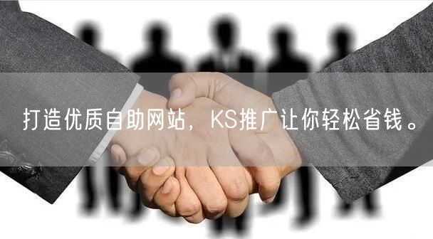 打造优质自助网站,KS推广让你轻松省钱。