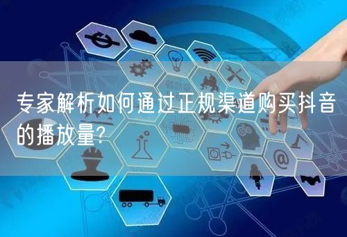 专家解析如何通过正规渠道购买抖音的播放量?