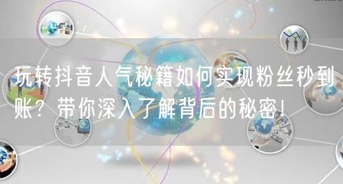 玩转抖音人气秘籍如何实现粉丝秒到账?带你深入了解背后的秘密!