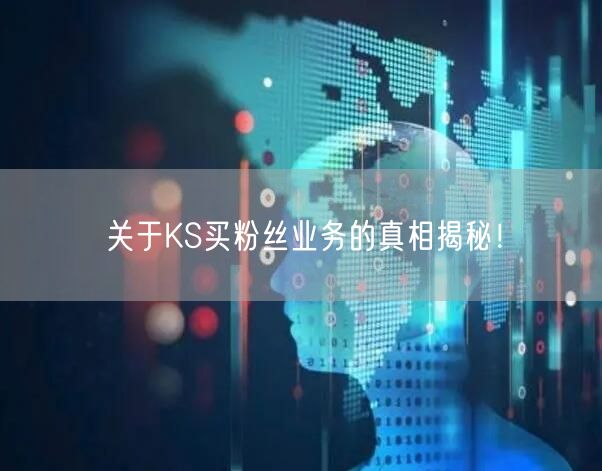 关于KS买粉丝业务的真相揭秘!