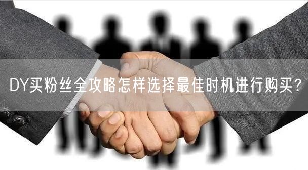 DY买粉丝全攻略怎样选择最佳时机进行购买?