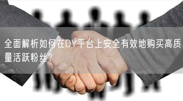 全面解析如何在DY平台上安全有效地购买高质量活跃粉丝?