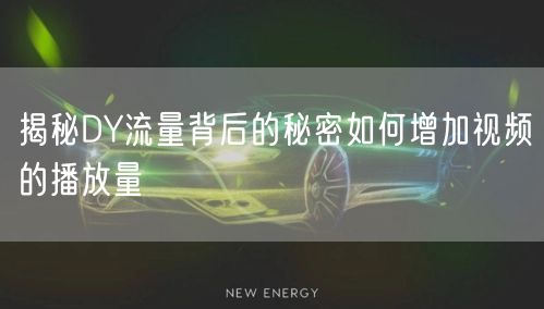 揭秘DY流量背后的秘密如何增加视频的播放量
