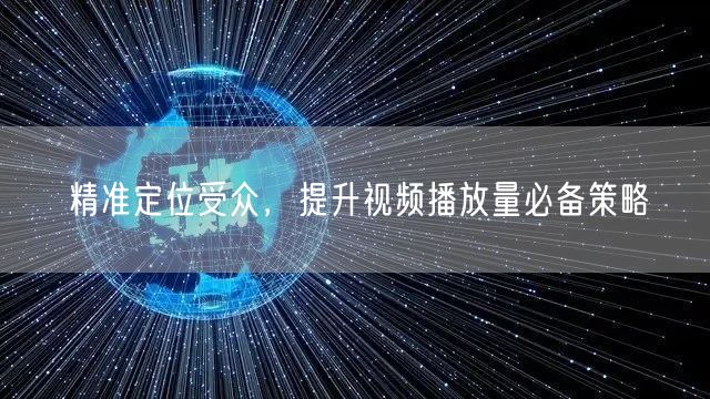 精准定位受众,提升视频播放量必备策略
