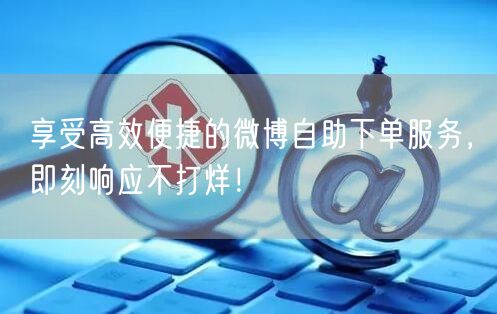 享受高效便捷的微博自助下单服务,即刻响应不打烊!